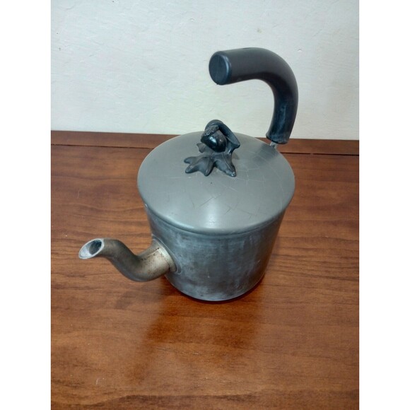 Vintage Calphalon Tea Kettle Rare Acorn On Lid Black Made In Ireland - Picture 2 of 6